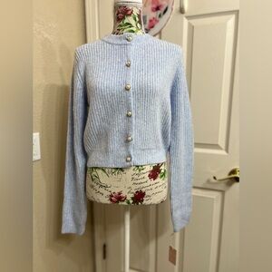 Jessica Simpson Light Blue Cardigan Sweater